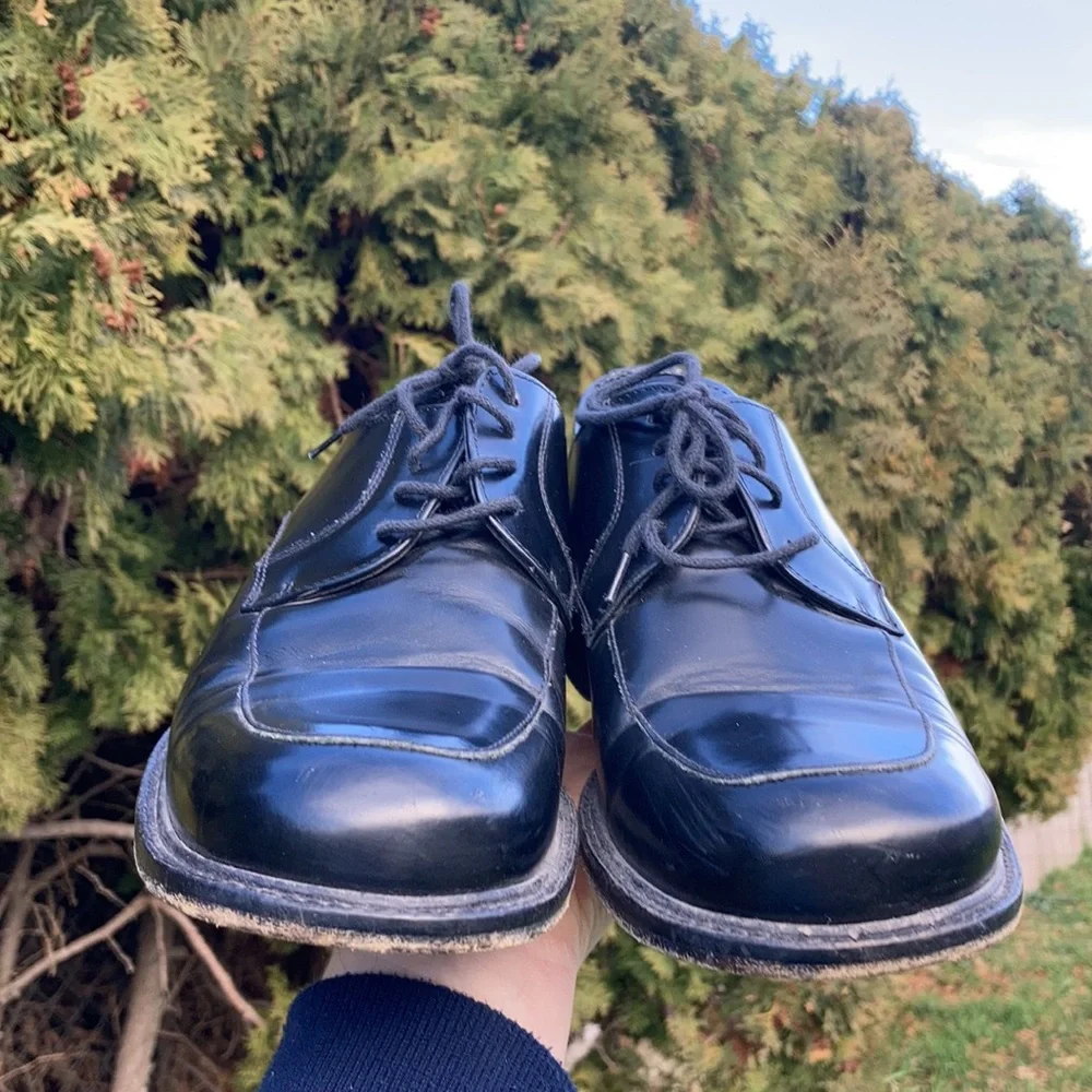 Nettleton Couture Collection Men’s Black Leather Dress Shoes Size 8 - Picture 2 of 10